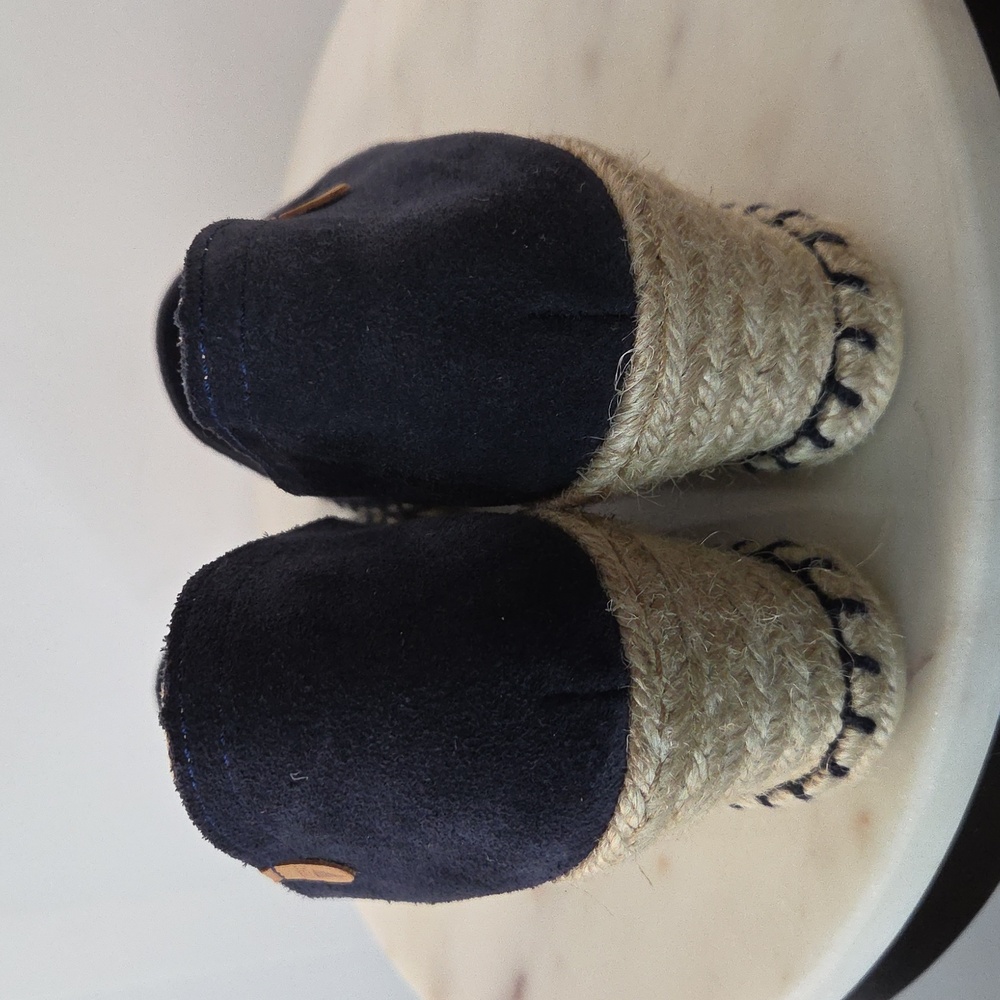 Verbenas Navy Suede Espadrille Wedge Shoes  Size 41 - Picture 4 of 5
